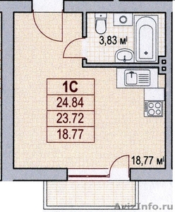 Продам студию 23.82м2 в тихом районе. - Изображение #4, Объявление #768421