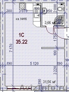 Современная квартира-студия 35 кв.м - Изображение #1, Объявление #778290