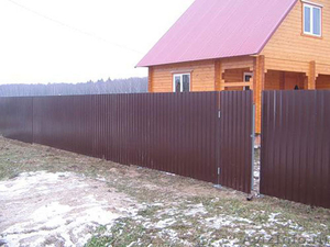 Заборы и ворота из профнастила в Краснодаре,распашные,откатные,секционые - Изображение #2, Объявление #1062549