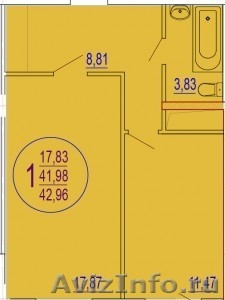 НОВАЯ 1-к квартира  по цене застройщика - Изображение #2, Объявление #1153091