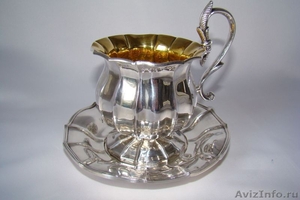 Чайная пара, серебро, Бельгия - Изображение #1, Объявление #1288867