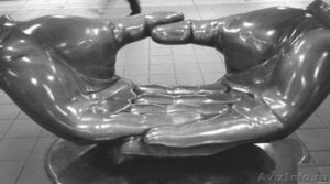 скамья креативная скульптурная из металла"Скрещенные пальцы" - Изображение #1, Объявление #1301936