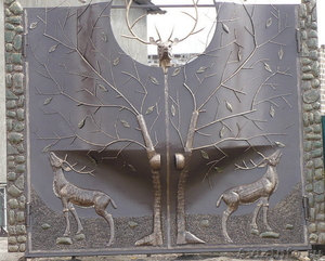 ворота с барельефом животных,птиц,людей,мистических персонажей,рыцарей и многое  - Изображение #5, Объявление #1299626