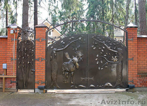 ворота с барельефом животных,птиц,людей,мистических персонажей,рыцарей и многое  - Изображение #7, Объявление #1299626