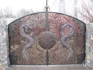 ворота с барельефом животных,птиц,людей,мистических персонажей,рыцарей и многое  - Изображение #6, Объявление #1299626