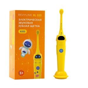 Желтая звуковая щетка Revyline RL 020 для детей с 2 режимами - Изображение #1, Объявление #1734260